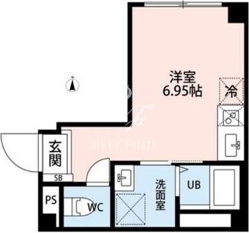 ＢＥＬ　ＦＩＯＲＥ　ＳＨＩＭＯ 403 間取り図