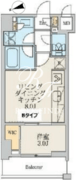 クレストコート北千住レジデンス 702 間取り図