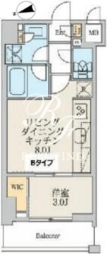 クレストコート北千住レジデンス 702 間取り図