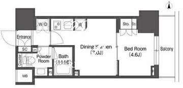 コンフォリア東上野 410 間取り図