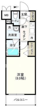 ハーモニーレジデンス新宿御苑 THE WEST 309 間取り図