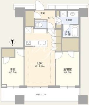 WORLD TOWER RESIDENCE 3302 間取り図