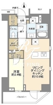 ルジェンテ上野稲荷町 1302 間取り図