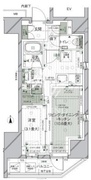 ルジェンテ上野稲荷町 4階35.43㎡ 間取り図