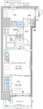 パークアクシス池袋イースト 407 間取り図