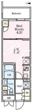 リビオメゾン大岡山 206 間取り図