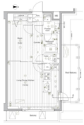 プレミアムキューブG北新宿DEUX 407 間取り図