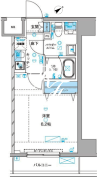 ジェノヴィア浅草3グリーンヴェール 807 間取り図