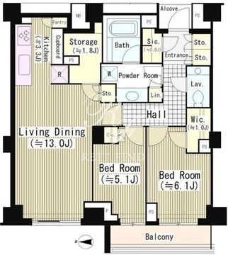 パークコート元麻布ヒルテラス 502 間取り図
