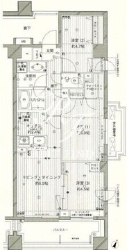 コスモリード西馬込 406 間取り図