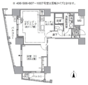 アクティ汐留 510 間取り図