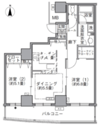 アクティ汐留 2810 間取り図