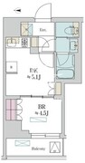 ブリリアイスト清澄庭園 203 間取り図