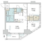 ブリリアイスト清澄庭園 503 間取り図