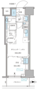 パークアクシス住吉ガーデンスクエア 509 間取り図