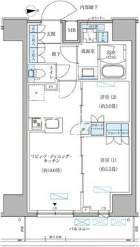 パークアクシス住吉ガーデンスクエア 612 間取り図