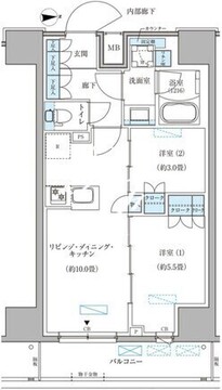 パークアクシス住吉ガーデンスクエア 912 間取り図