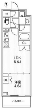 ライムレジデンス品川イースト 406 間取り図