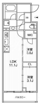 ライムレジデンス品川イースト 401 間取り図
