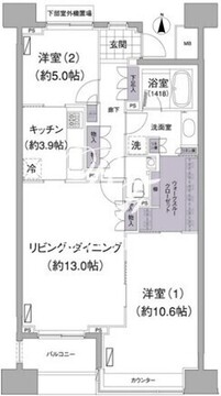 アビティ目黒 604 間取り図