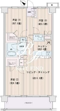 エスティメゾン豊洲レジデンス D-436 間取り図