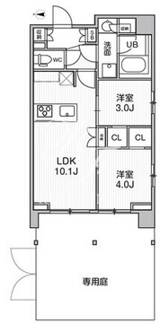 シーズンフラッツ菊川ノース 101 間取り図