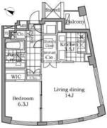 レジディアタワー乃木坂 1603 間取り図