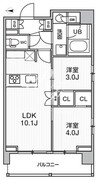 シーズンフラッツ菊川ノース 201 間取り図