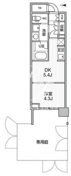 シーズンフラッツ菊川ノース 102 間取り図