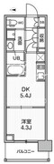 シーズンフラッツ菊川ノース 202 間取り図