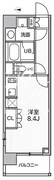 シーズンフラッツ菊川ノース 203 間取り図