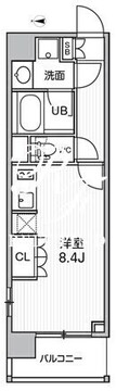 シーズンフラッツ菊川ノース 703 間取り図