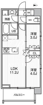シーズンフラッツ菊川ノース 504 間取り図