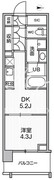 シーズンフラッツ菊川ノース 205 間取り図