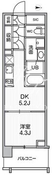 シーズンフラッツ菊川ノース 205 間取り図