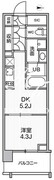 シーズンフラッツ菊川ノース 305 間取り図