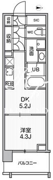 シーズンフラッツ菊川ノース 305 間取り図