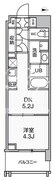 シーズンフラッツ菊川ノース 206 間取り図