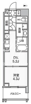 シーズンフラッツ菊川ノース 206 間取り図