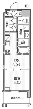 シーズンフラッツ菊川ノース 306 間取り図