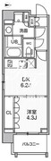 シーズンフラッツ菊川ノース 307 間取り図