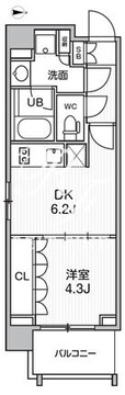 シーズンフラッツ菊川ノース 307 間取り図