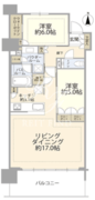 グランドシティタワー月島 4212 間取り図