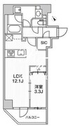 ウィーヴベース墨田パーク 801 間取り図