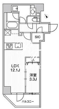ウィーヴベース墨田パーク 701 間取り図