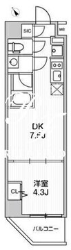 ウィーヴベース墨田パーク 602 間取り図