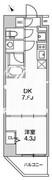 ウィーヴベース墨田パーク 402 間取り図