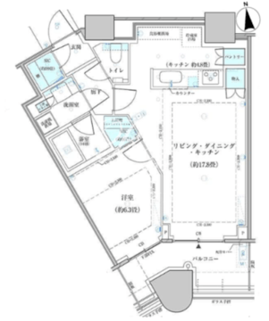 パークタワー勝どき S-2628 間取り図