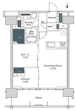 ブルックサイドレジデンス木場 1508 間取り図