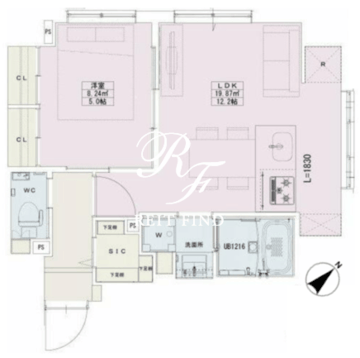 神谷町レジデンス壱番館 301 間取り図